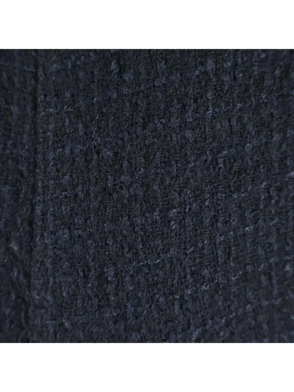 Chanel Wool Tweed Wide Pants Navy